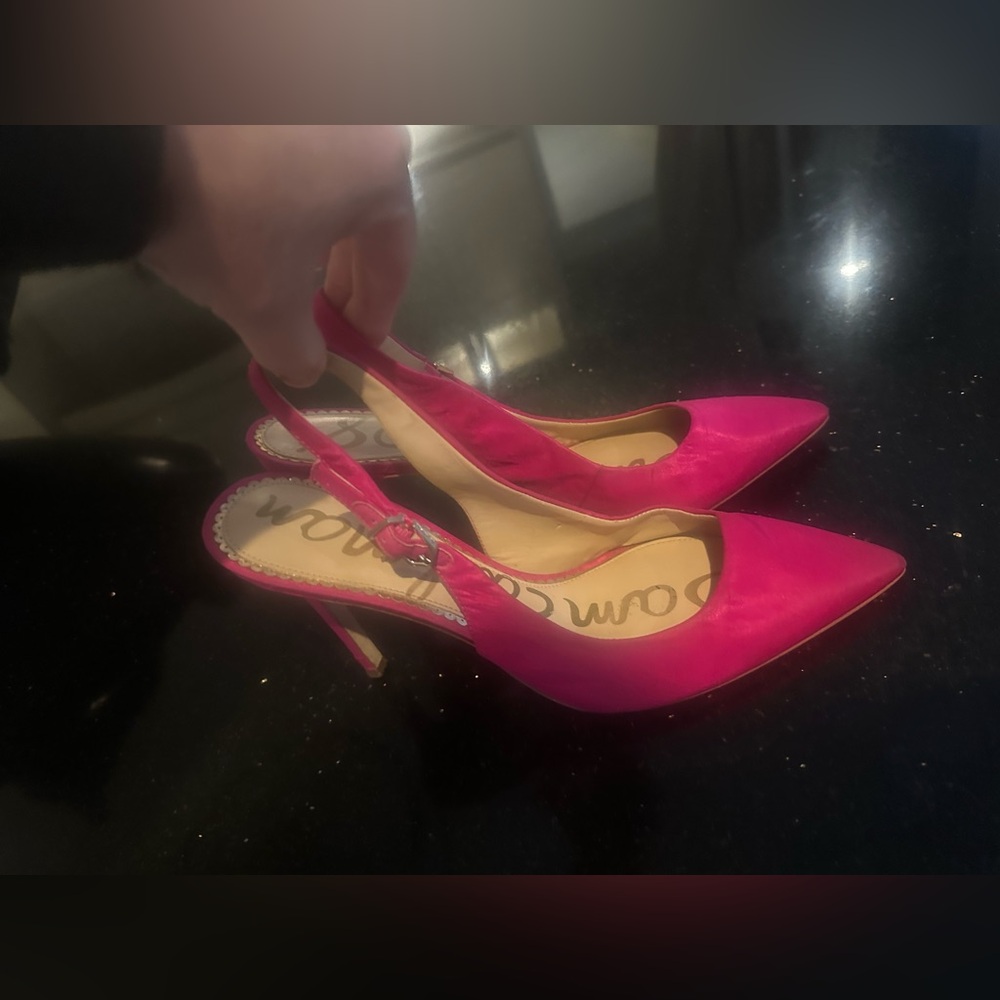 Sam Edelman Fuchsia Slingback Heels